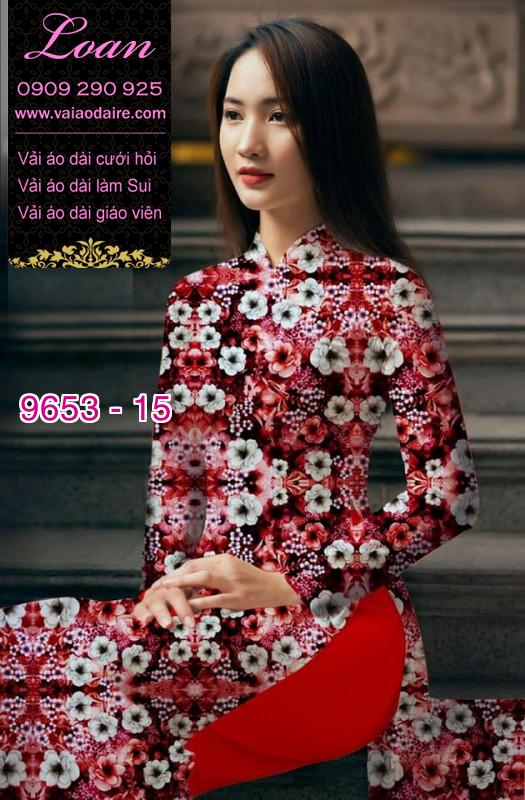 Vải áo dài hoa nhí