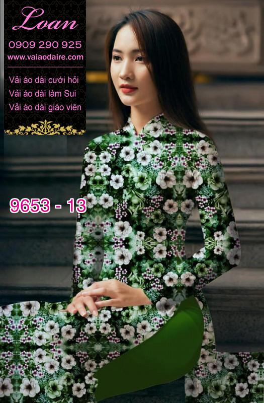 Vải áo dài hoa nhí