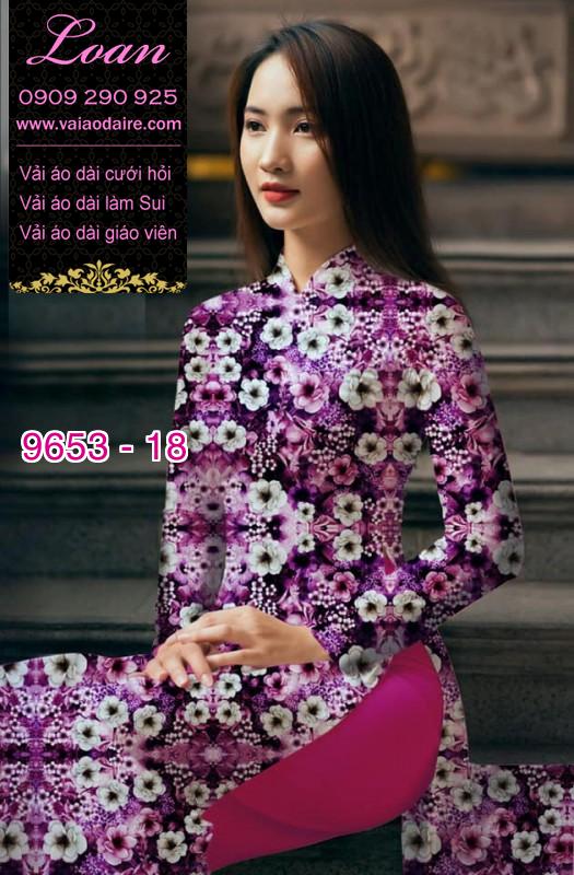 Vải áo dài hoa nhí