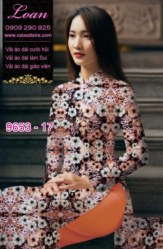 Vải áo dài hoa nhí