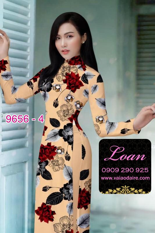 Vải áo dài hoa nhỏ