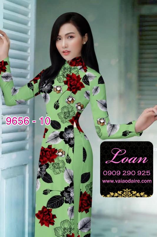 Vải áo dài hoa nhỏ