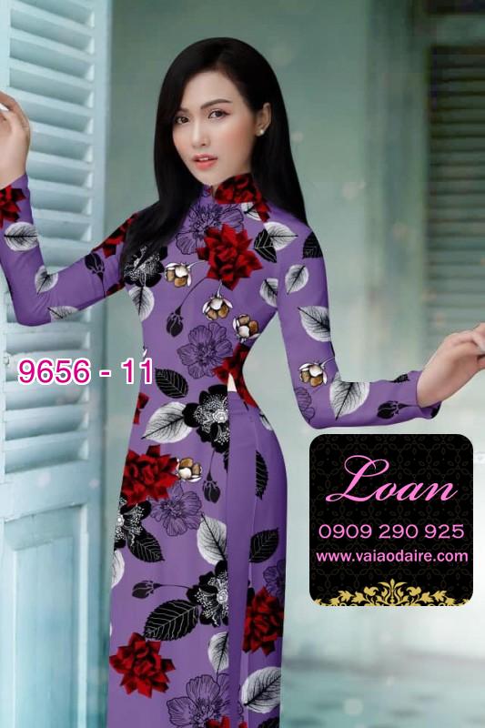Vải áo dài hoa nhỏ