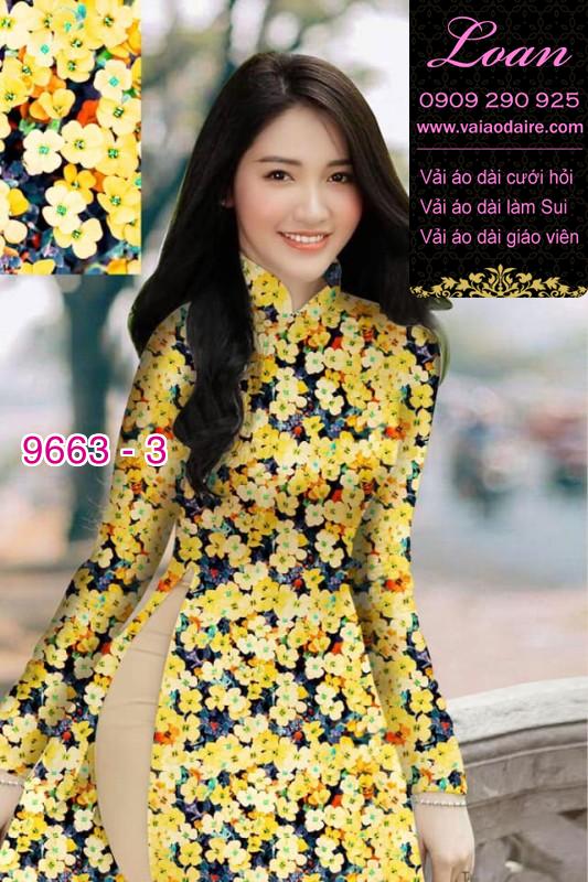 Vải áo dài hoa nhí