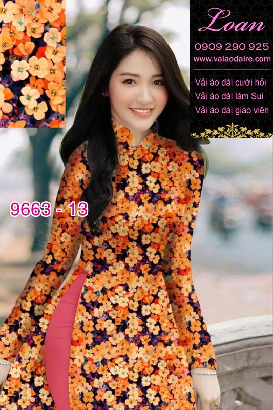 Vải áo dài hoa nhí