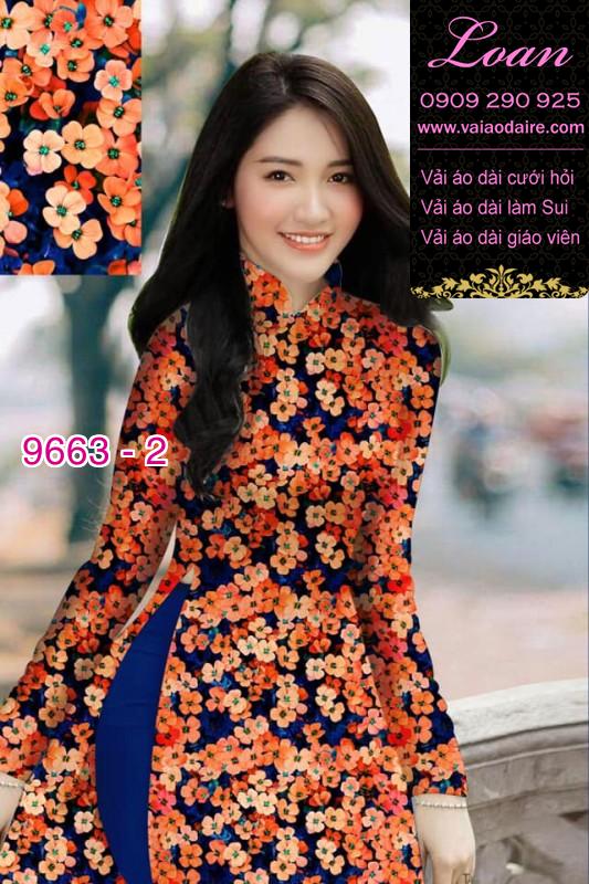 Vải áo dài hoa nhí