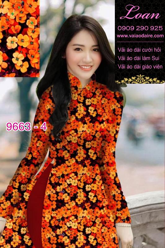Vải áo dài hoa nhí