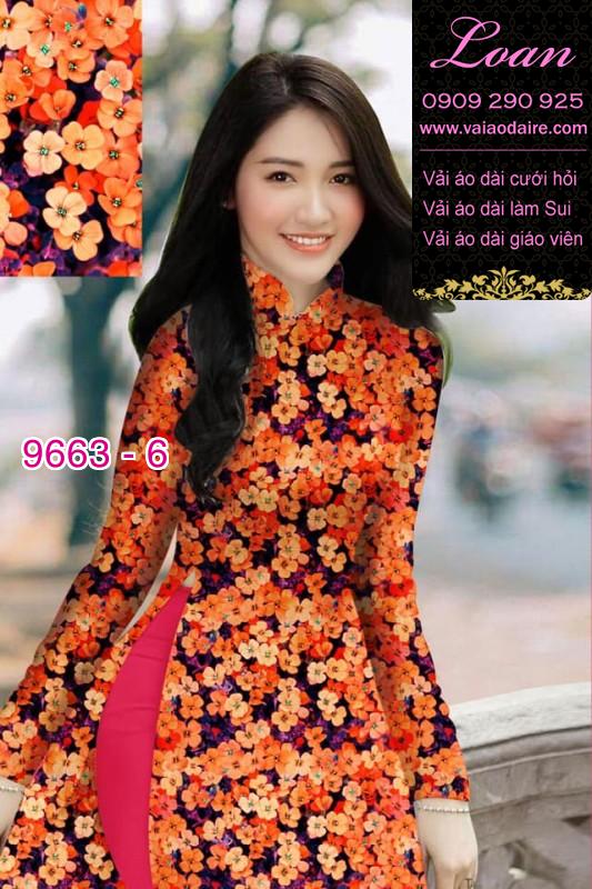 Vải áo dài hoa nhí