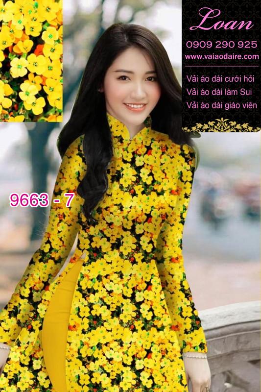 Vải áo dài hoa nhí