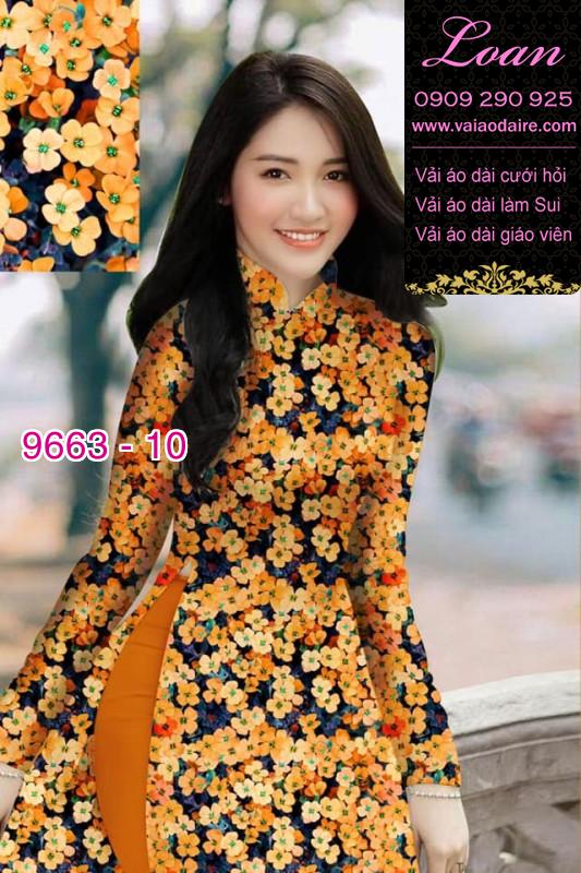 Vải áo dài hoa nhí