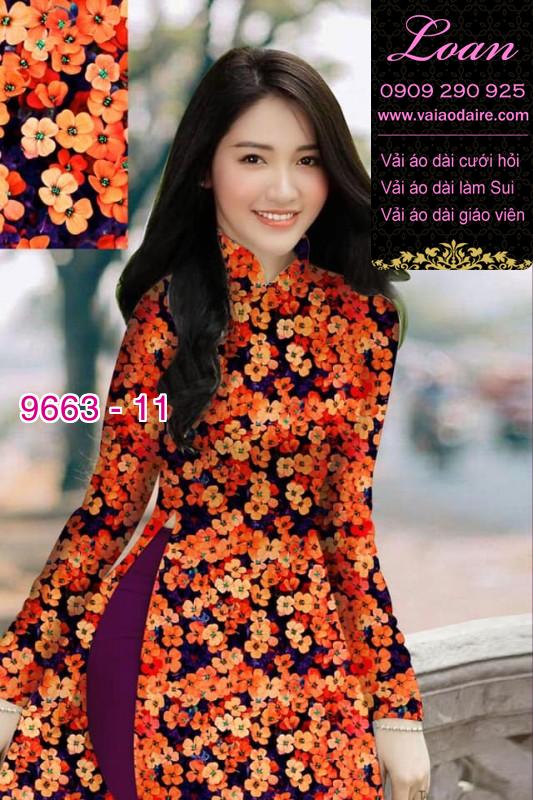 Vải áo dài hoa nhí