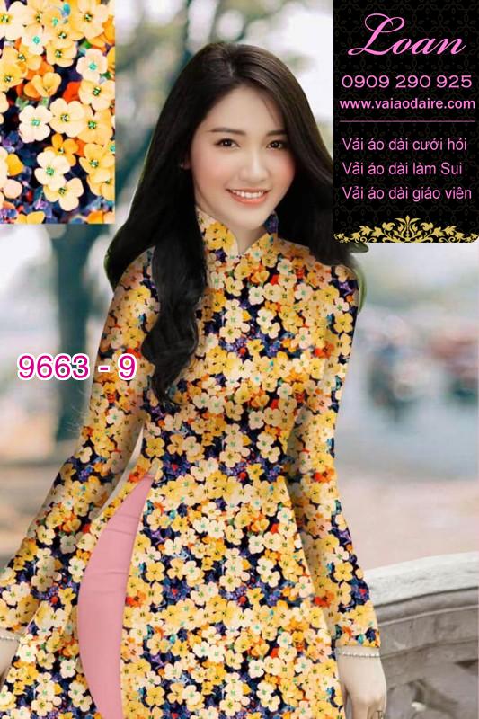 Vải áo dài hoa nhí