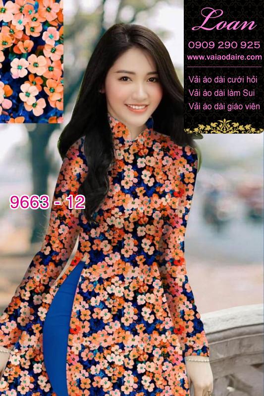 Vải áo dài hoa nhí