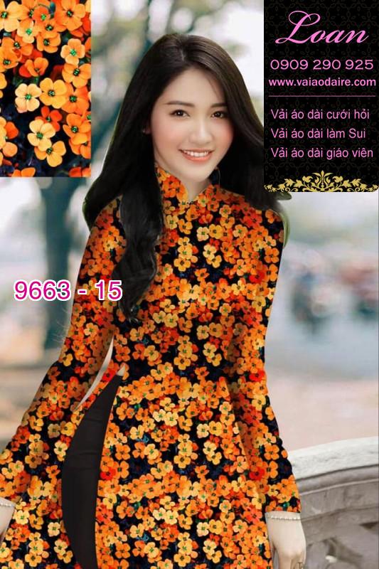 Vải áo dài hoa nhí