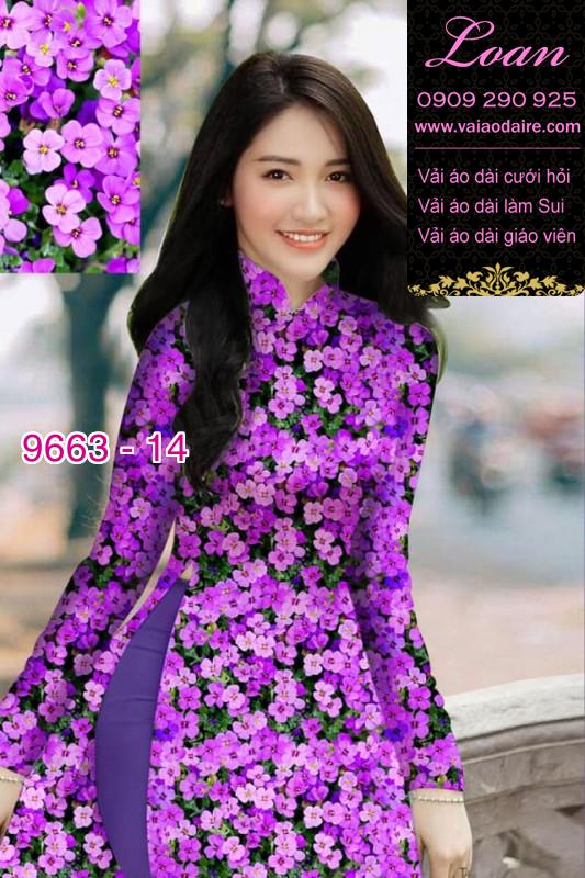 Vải áo dài hoa nhí
