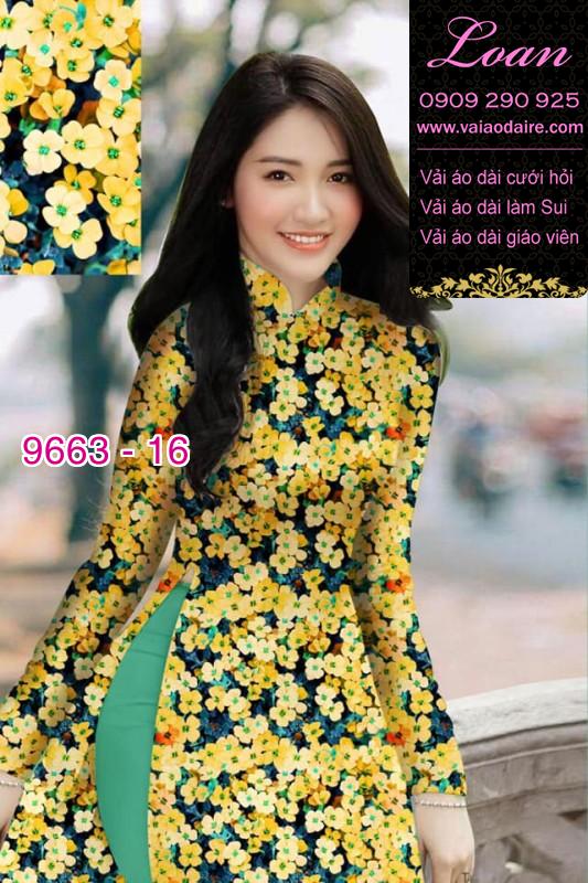 Vải áo dài hoa nhí