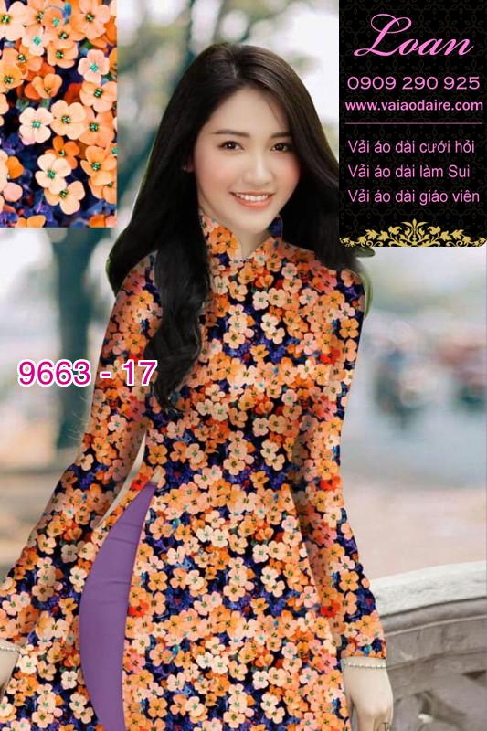 Vải áo dài hoa nhí