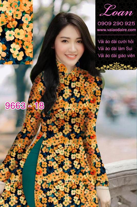 Vải áo dài hoa nhí