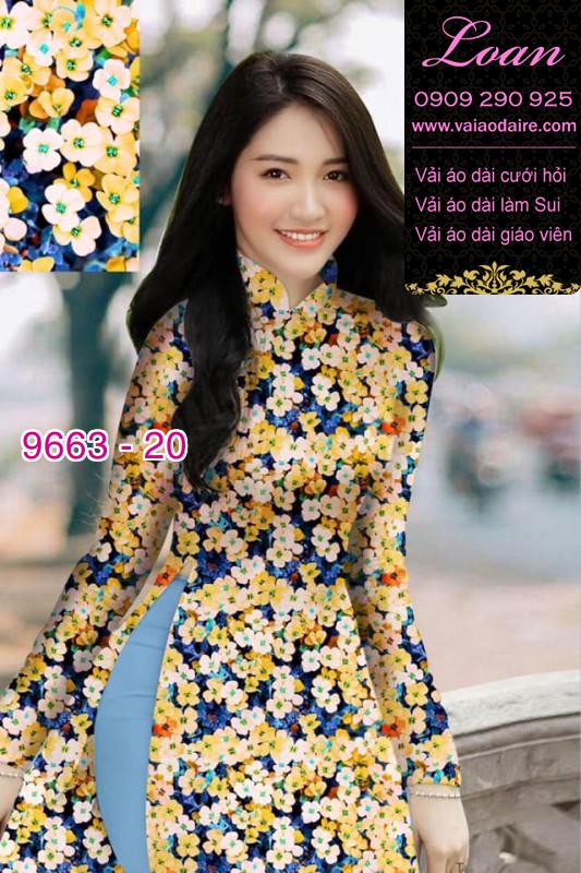 Vải áo dài hoa nhí