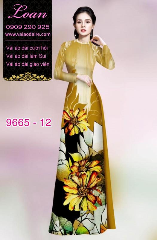 Vải áo dài hoa Cúc