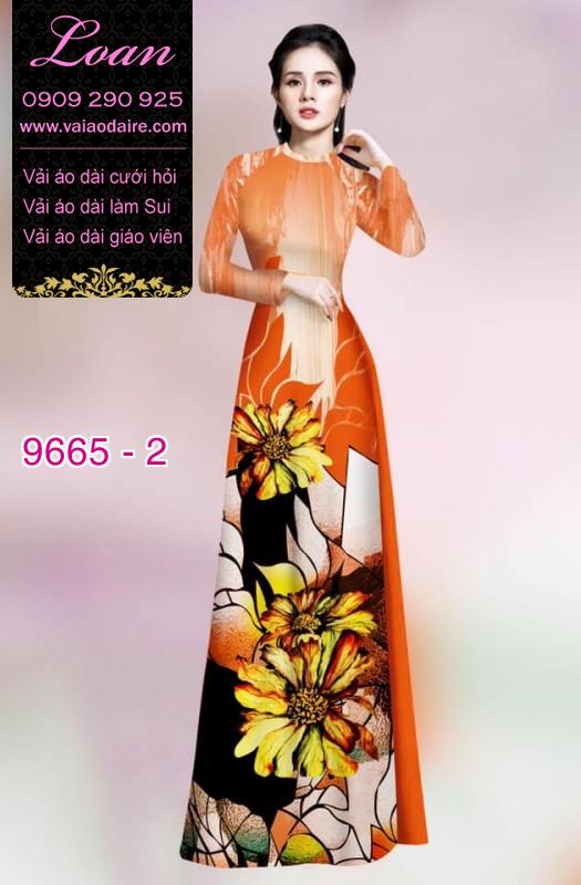 Vải áo dài hoa Cúc