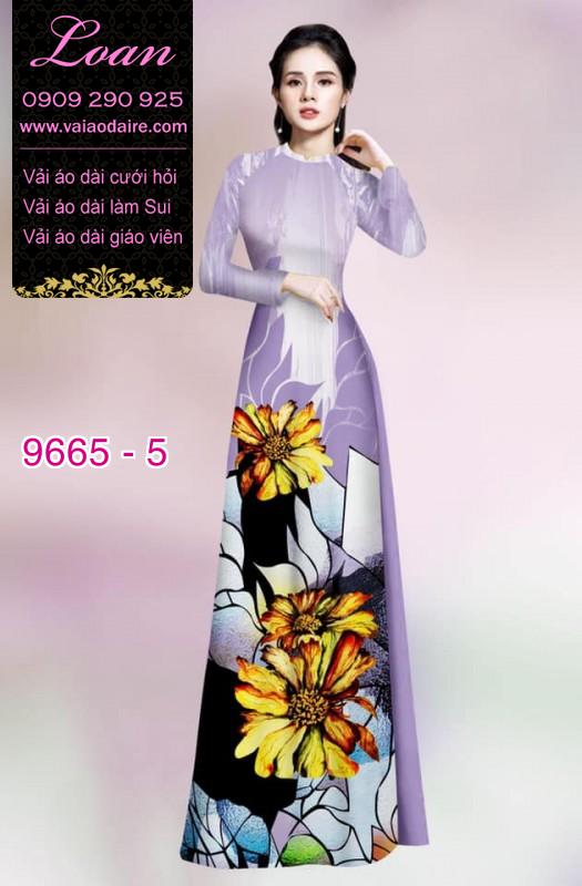 Vải áo dài hoa Cúc