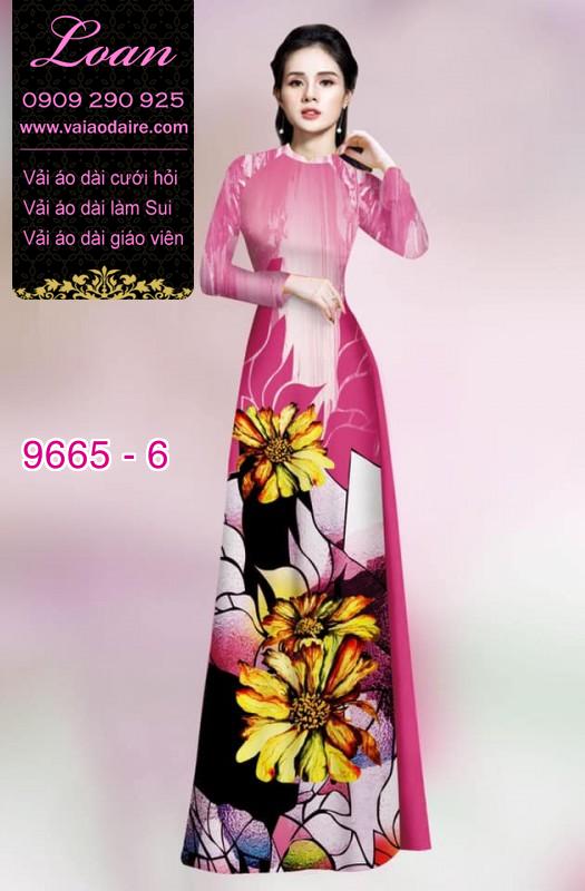 Vải áo dài hoa Cúc