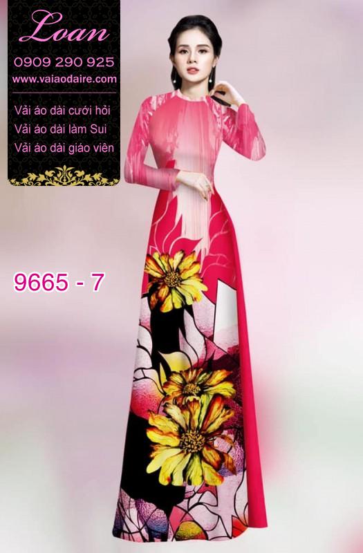 Vải áo dài hoa Cúc