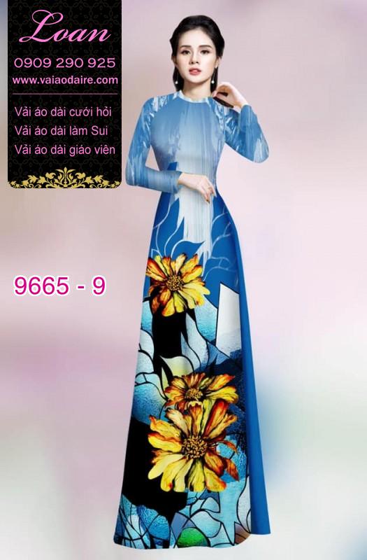 Vải áo dài hoa Cúc