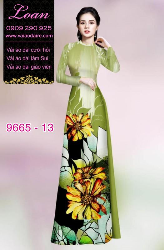 Vải áo dài hoa Cúc