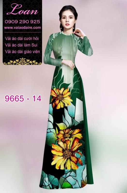 Vải áo dài hoa Cúc