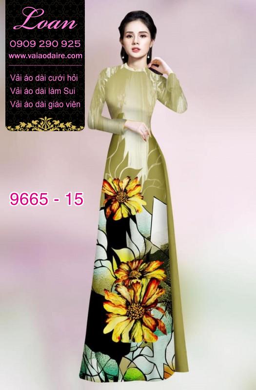 Vải áo dài hoa Cúc