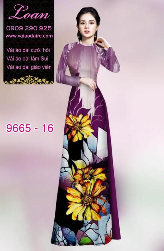 Vải áo dài hoa Cúc