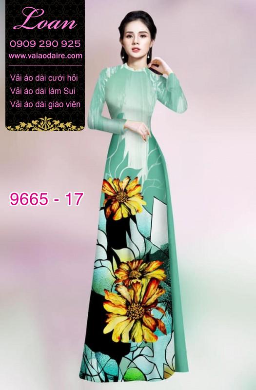 Vải áo dài hoa Cúc