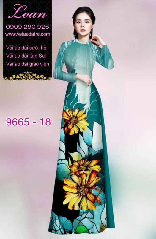 Vải áo dài hoa Cúc