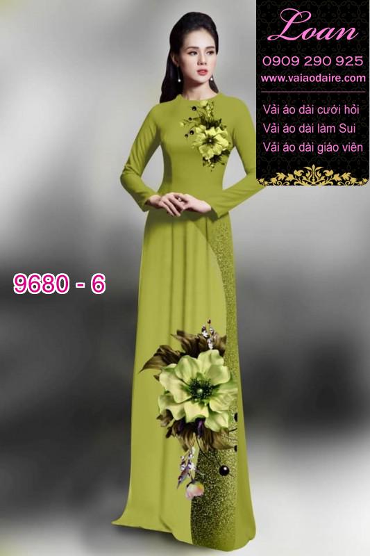 Vải áo dài hoa 3D