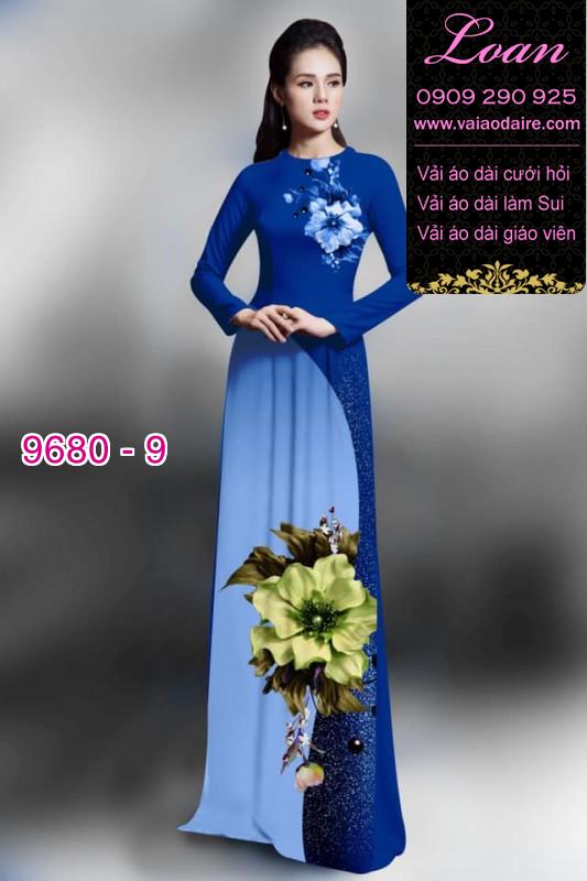 Vải áo dài hoa 3D