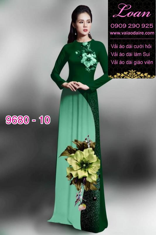 Vải áo dài hoa 3D