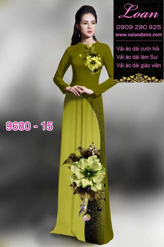 Vải áo dài hoa 3D