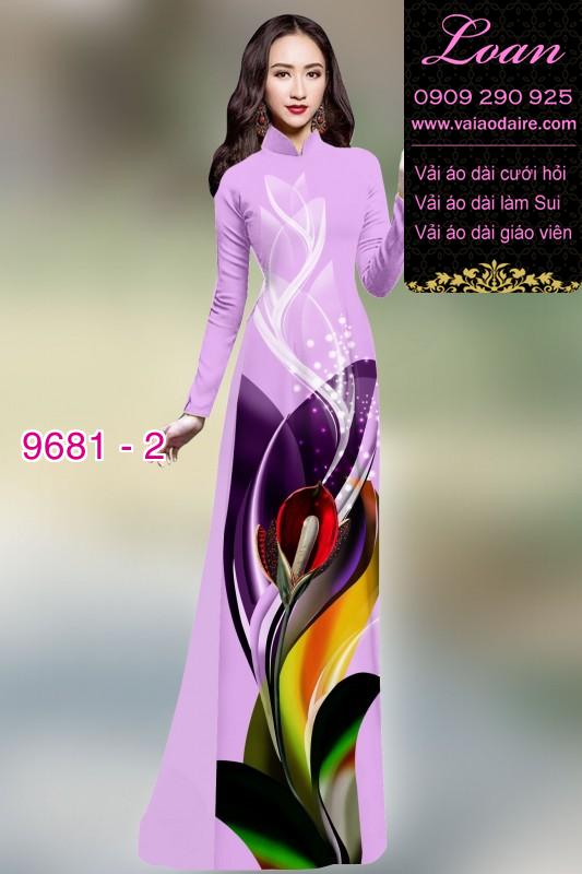 Vải áo dài hoa 3D