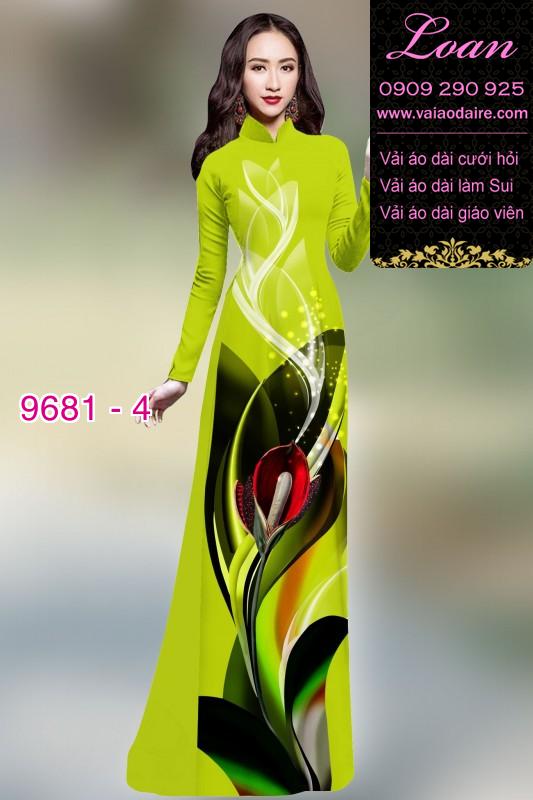 Vải áo dài hoa 3D