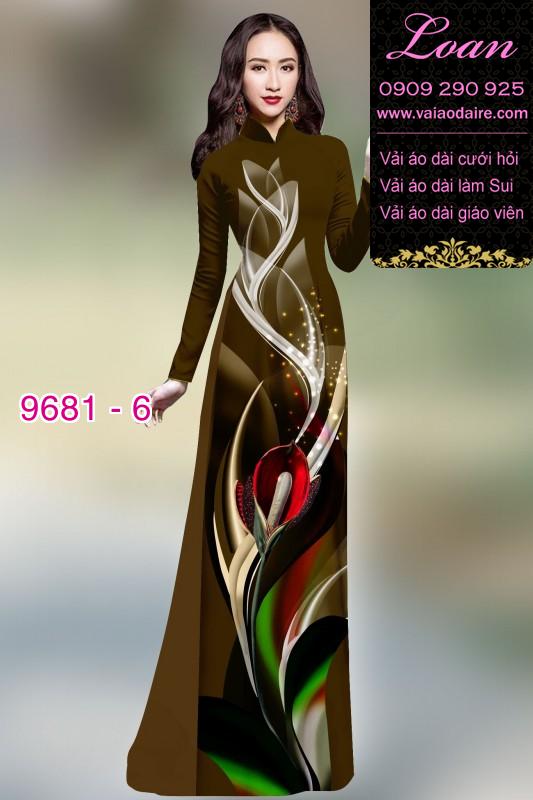 Vải áo dài hoa 3D