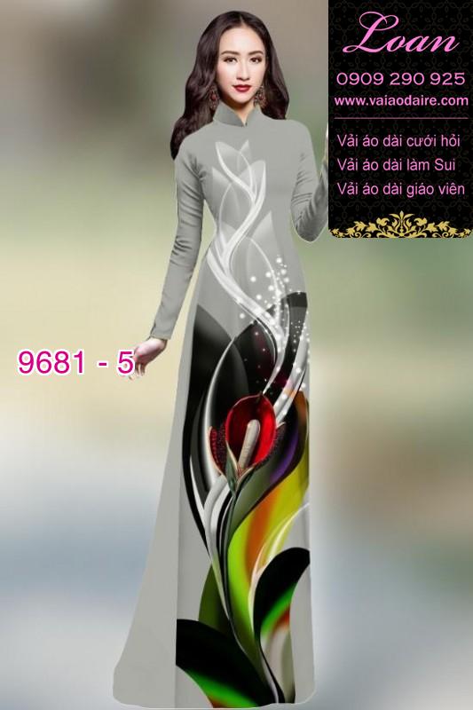 Vải áo dài hoa 3D