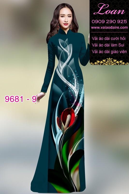 Vải áo dài hoa 3D