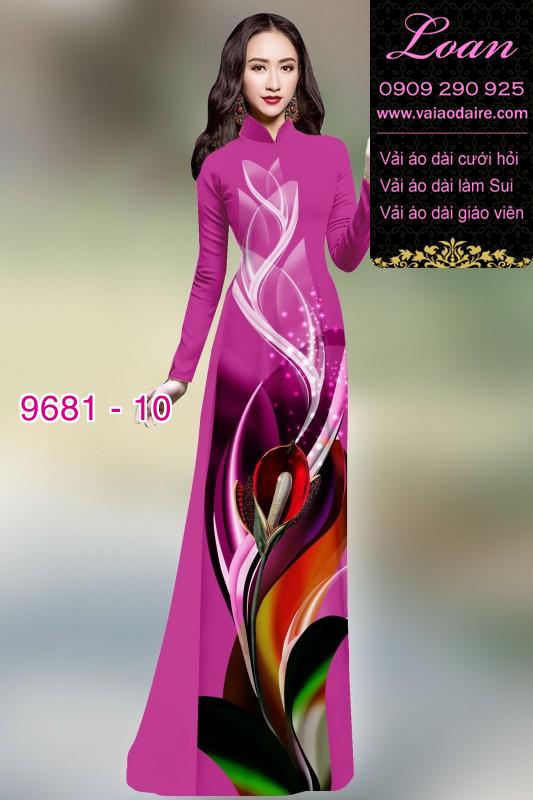 Vải áo dài hoa 3D