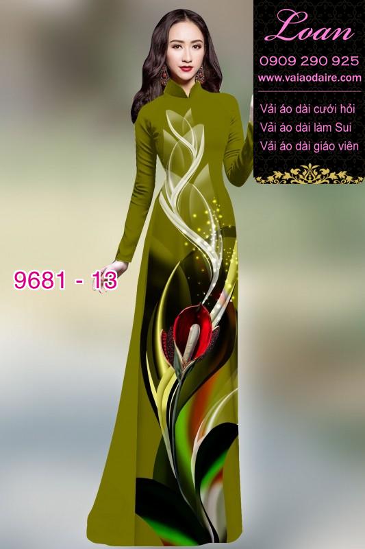 Vải áo dài hoa 3D