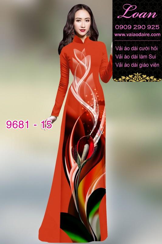 Vải áo dài hoa 3D