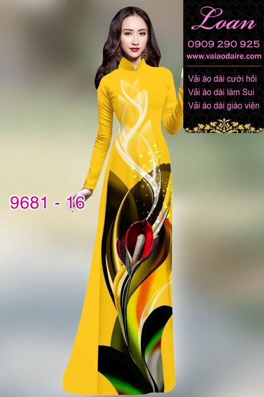 Vải áo dài hoa 3D