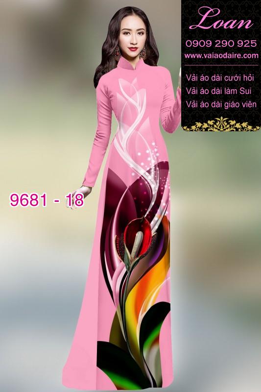 Vải áo dài hoa 3D