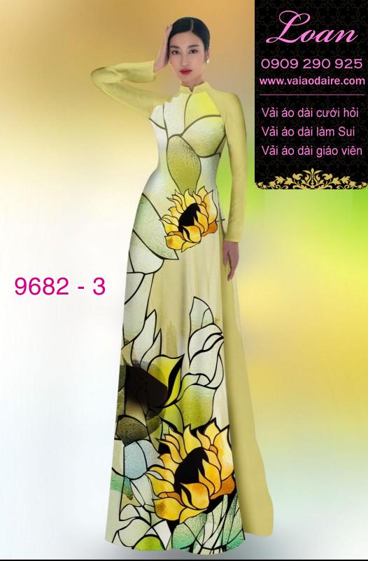 Vải áo dài hoa hướng dương